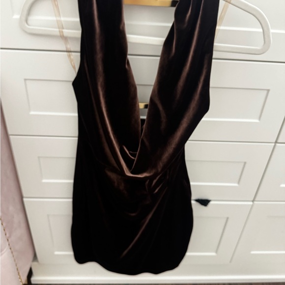 Nookie Rich Brown Velvet Gown - Picture 4 of 6